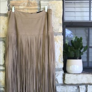 JOH Long Fringe Skirt